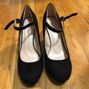Bella Maria black suede wedges, sz 8, NWT
